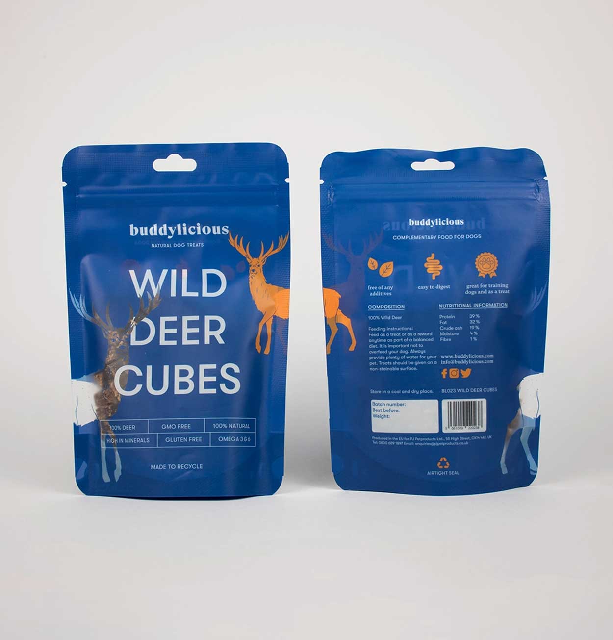 Buddylicious 100% Natural Wild Deer Dog Treats