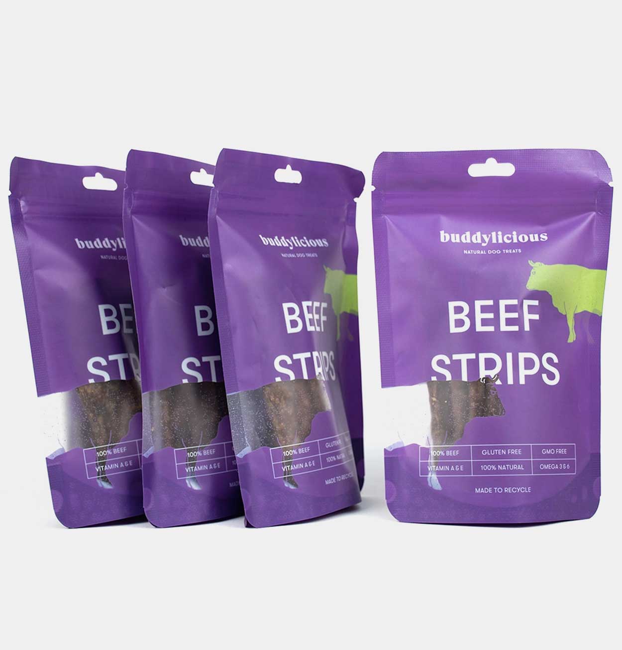 Buddylicious 100% Natural Beef Strips Dog Treats