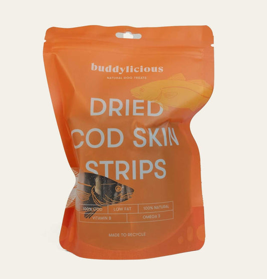 Buddylicious 100% Dried Cod Strip Dog Treats