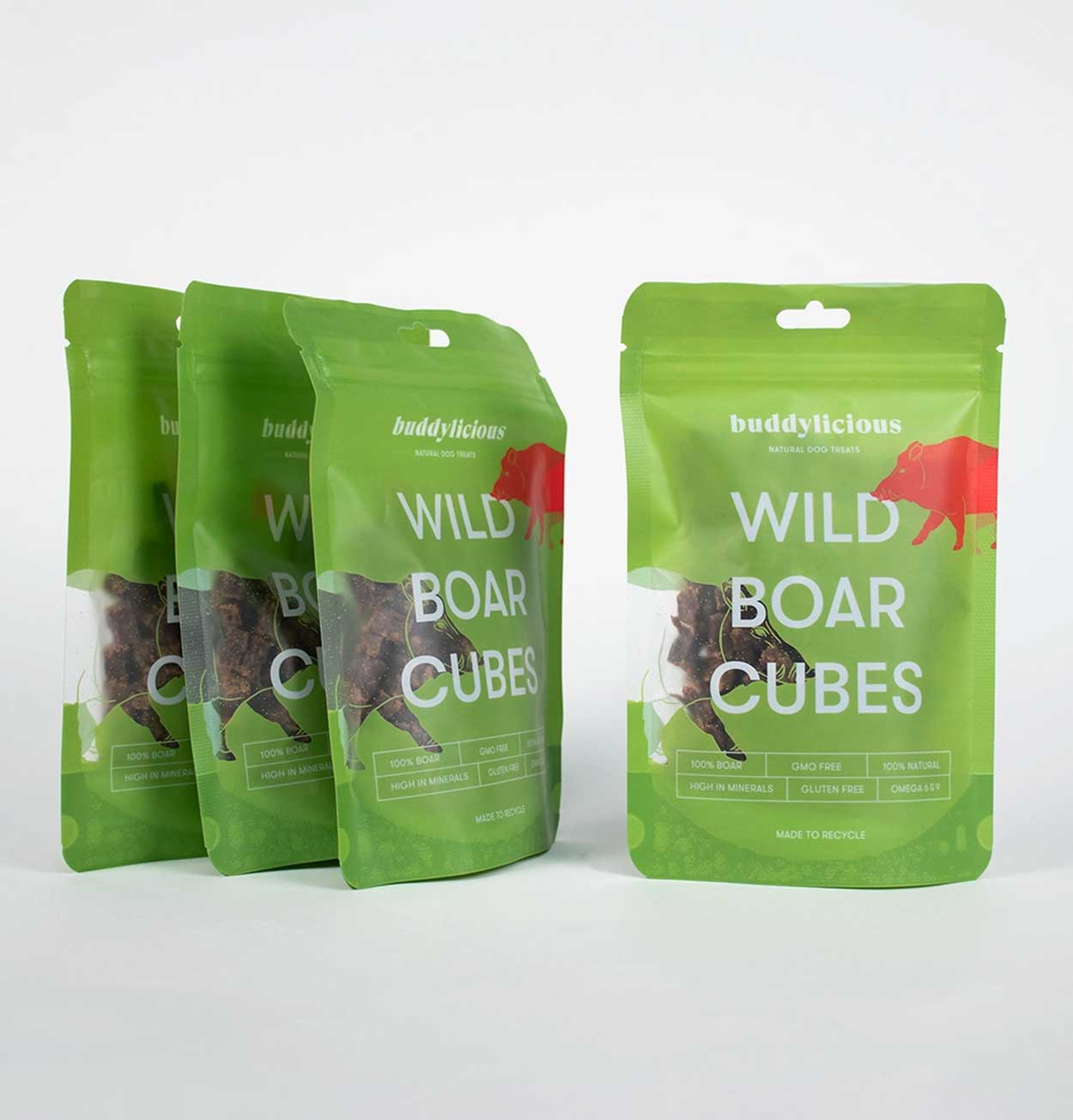 Buddylicious 100% Natural Wild Boar Cubes Dog Treats