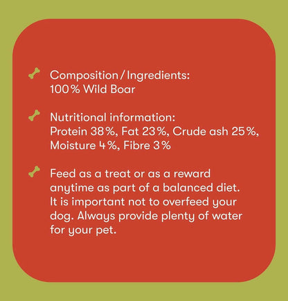 Buddylicious 100% Natural Wild Boar Cubes Dog Treats