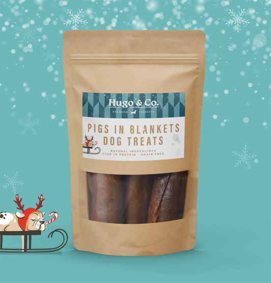 Hugo & Co Christmas Pigs in Blankets Dog Treats