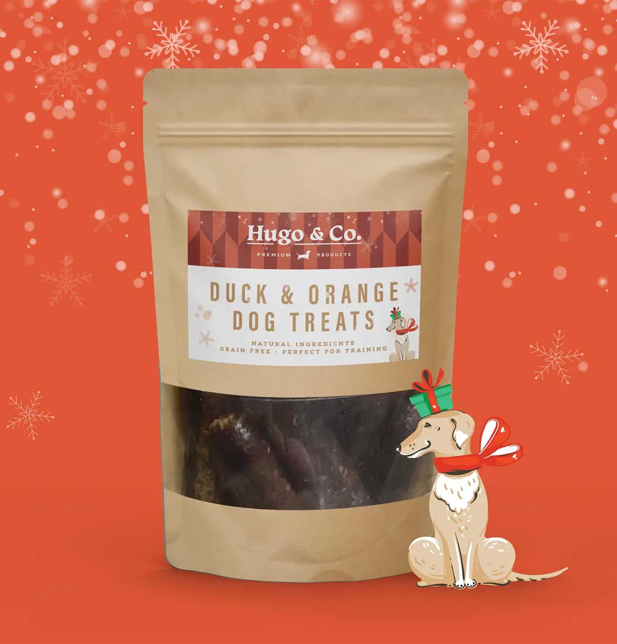 Hugo & Co Christmas Duck & Orange Dog Treats